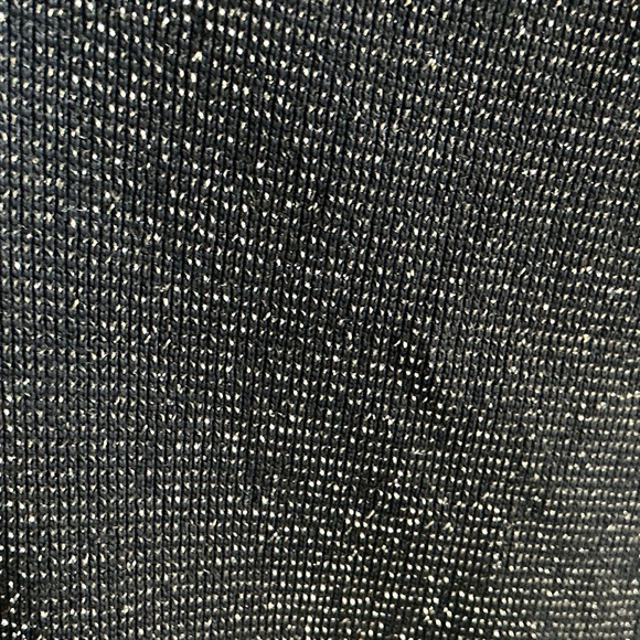 BEBE One Shoulder Fringe Metallic Midi Dress Black Petite Small - Picture 4 of 5